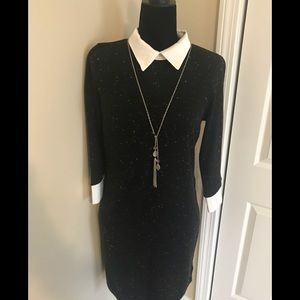 🌹Charcoal Grey Shirt Style Sweater Dress Sz Med